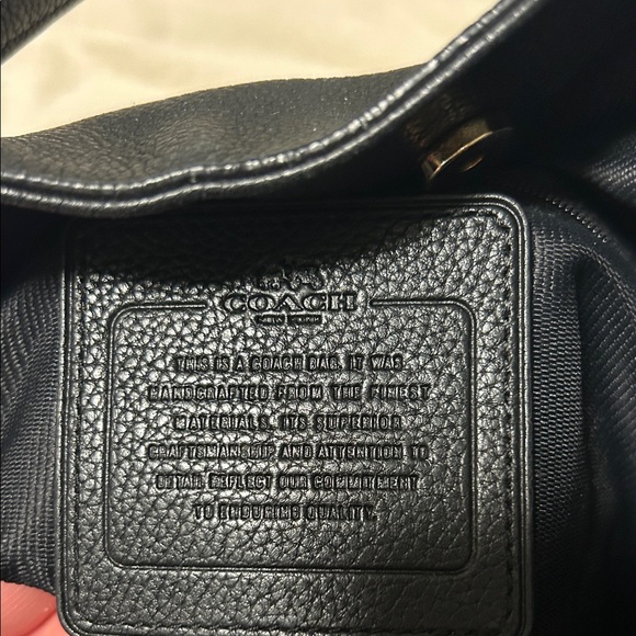 Coach Black Pebbled Leather Hobo Bag - Picture 8 of 10